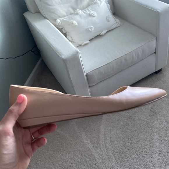 Only worn once matte nude Nine West d’orsay flats size 10 - Picture 2 of 3